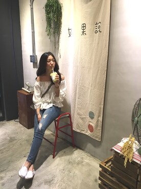 「Balanciagaのアイテム」を使った、Rainie。カツさん（レディース・166cm）の夏コーディネート