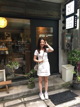 「Balanciagaのアイテム」を使った、Rainie。カツさん（レディース・166cm）の夏コーディネート
