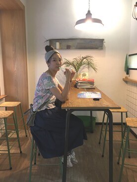 「Balanciagaのアイテム」を使った、Rainie。カツさん（レディース・166cm）の夏コーディネート