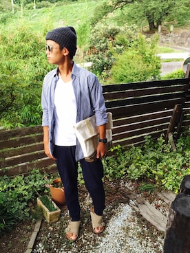 「BEAMS（ビームス）の▲BIRKENSTOCK / ZURICH SUEDE（サンダル）」を使った、Kippei さん（メンズ・173cm）の夏コーディネート