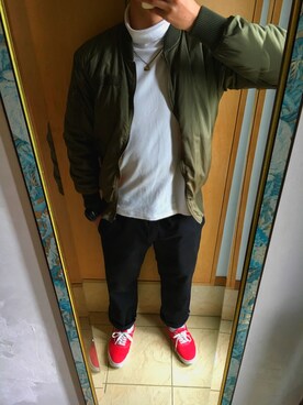 「abcdevol（エービーシーディーイーボル）のアイテム」を使った、koheiさん（メンズ・169cm）の秋コーディネート