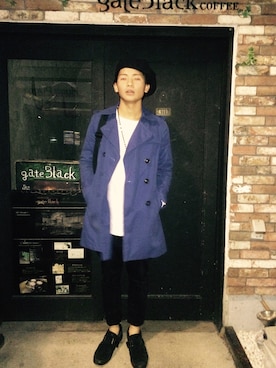 「アイテム（ピーコート）」を使った、Kent Yoshitaさん（メンズ・168cm・10代）の冬コーディネート