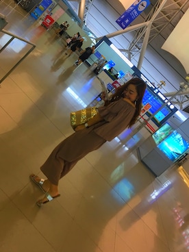 「アイテム（つなぎ/オールインワン、ベージュ系）」を使った、zo☻さん（レディース・154cm）の秋コーディネート