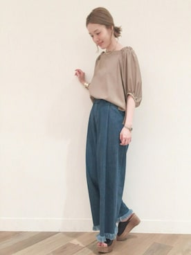 「CABANE de ZUCCa（カバンドズッカ）のアイテム（腕時計）」を使った、Aさん（レディース・165cm）の春コーディネート