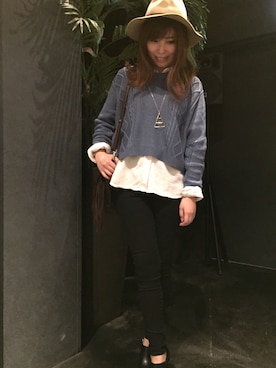 「【ACCESSORIES】（アクセサリーズ）のアイテム」を使った、mai sumikawaさん（レディース・158cm）の秋コーディネート