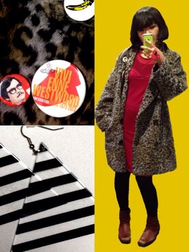 「70s」｜「アイテム（ワンピース/ドレス）」を使った、ちずこロンドンさん（レディース・155cm）の春コーディネート