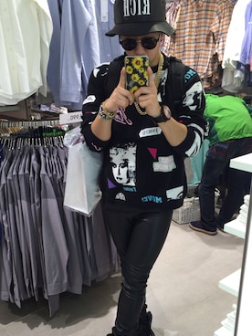 「JOYRICH」｜「アイテム（スウェット）」を使った、ちゃんさん（メンズ・163cm）の秋コーディネート