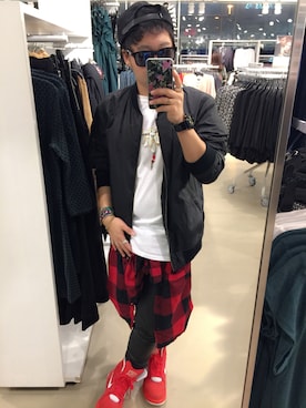 「JOYRICH」｜「アイテム（ミリタリージャケット）」を使った、ちゃんさん（メンズ・163cm）の秋コーディネート