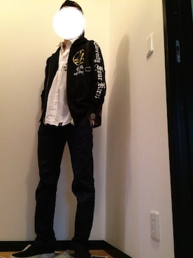 「VANS（バンズ）のアイテム（シューズ、ブラック系）」を使った、Ta-sanさん（メンズ・175cm）の夏コーディネート