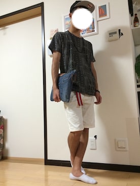 「NAVAL（ナバル）のアイテム（その他パンツ、ホワイト系）」を使った、Ta-sanさん（メンズ・175cm）の秋コーディネート