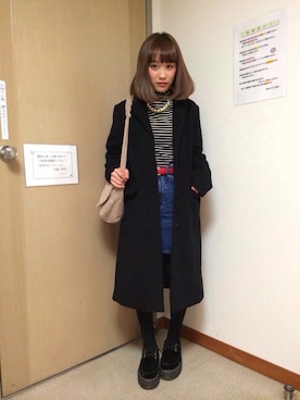 「LEPSIM（レプシィム）のアイテム（その他アウター）」を使った、高橋愛さん（レディース・154cm）の春コーディネート