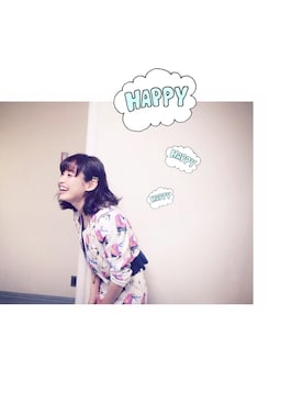 「ロックT」｜「アイテム（その他アウター）」を使った、高橋愛さん（レディース・154cm）の冬コーディネート
