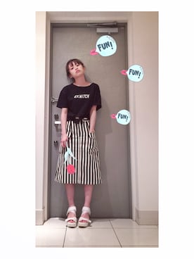 「CATCOPY」｜高橋愛さん（レディース・154cm）の夏コーディネート