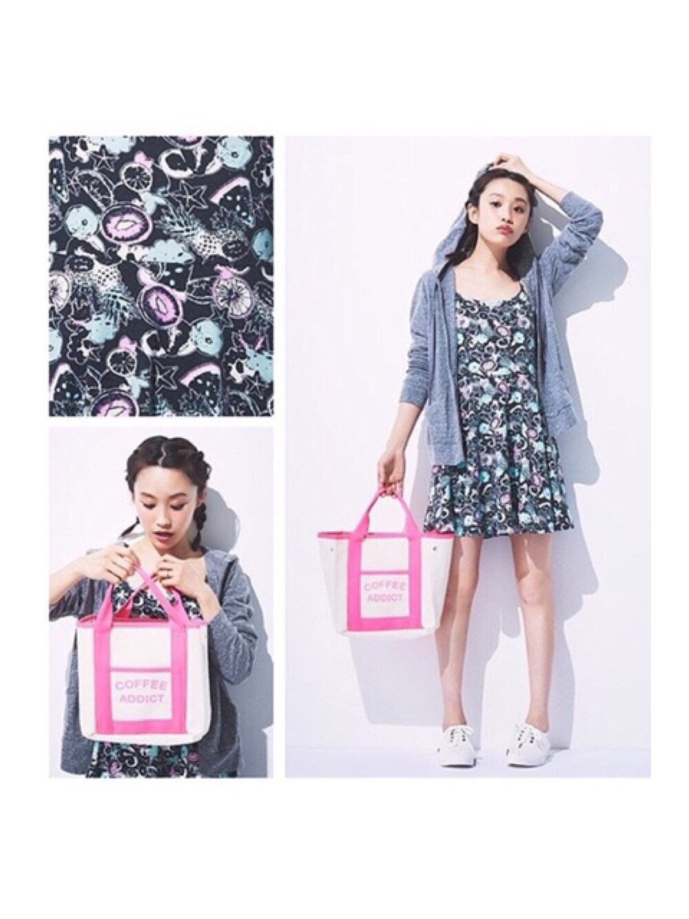 「PeachJohn、Peach John、高橋愛、Ai’s favorite」｜「PEACH JOHNの大好きなかきちゃん♡（ワンピース、ブルー系）」を使った、高橋愛さん（レディース・154cm）の夏コーディネートの1枚目の写真