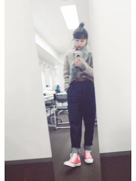 「あったかいんだから」｜高橋愛さん（レディース・154cm）の冬コーディネート