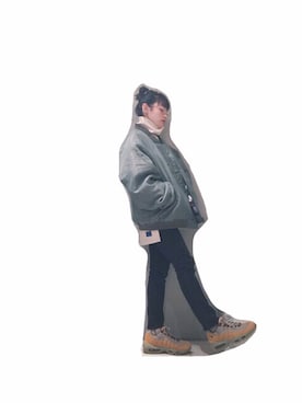 「Little sunny bite（リトルサニーバイト）のアイテム（ジャケット/アウター）」を使った、高橋愛さん（レディース・154cm）の冬コーディネート