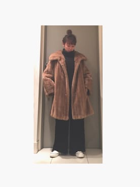 「ローカット」｜「アイテム（ジャケット/アウター）」を使った、高橋愛さん（レディース・154cm）の冬コーディネート