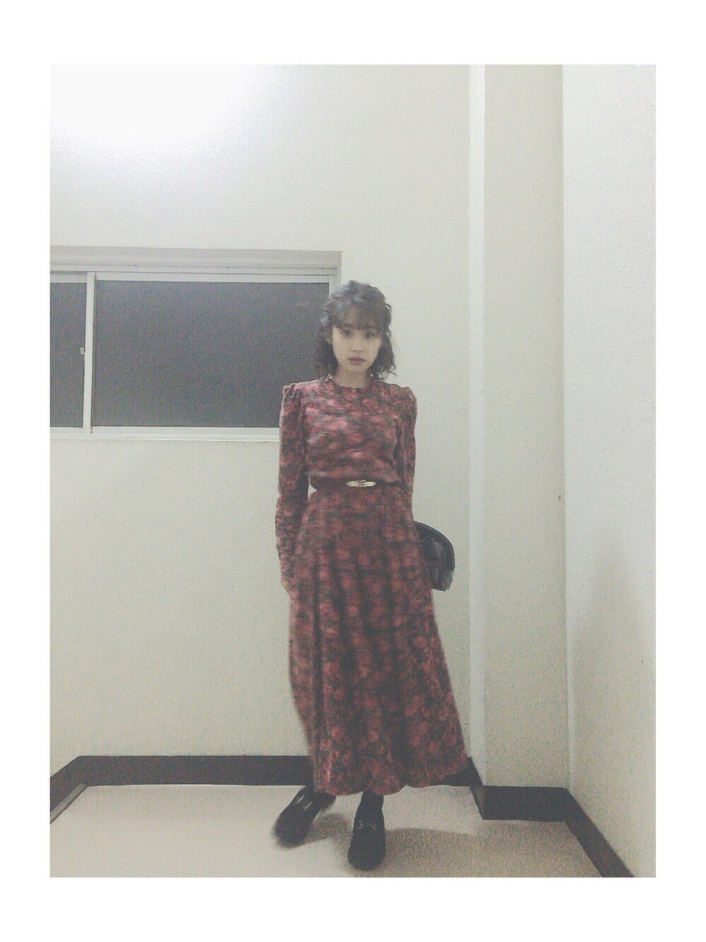 「結婚パーティー、パーティースタイル、レトロ、フラミンゴ、flamingo、VINTAGE、dress、高橋愛、154cm」｜「フラミンゴのアイテム（ドレス、レッド系）」を使った、高橋愛さん（レディース・154cm）の秋コーディネートの1枚目の写真