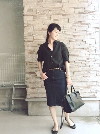 Mayumi使用「Deuxieme Classe（◆イタリアセイサン リネンカシュクールシャツ）」的時尚穿搭
