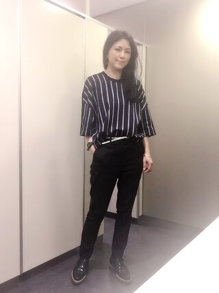 Mayumi使用「Deuxieme Classe（《予約》 Blanc クロップドパンツ）」的時尚穿搭