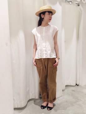 「My Fav. CHILD WOMAN（マイファブチャイルドウーマン）のアイテム」を使った、nabemiさん（レディース・158cm）の春コーディネート