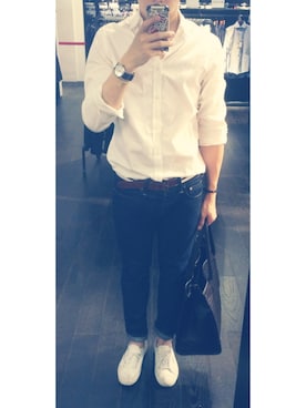 「H&M（エイチ・アンド・エム）のアイテム（トートバッグ）」を使った、KEVINitさん（メンズ・173cm）の夏コーディネート