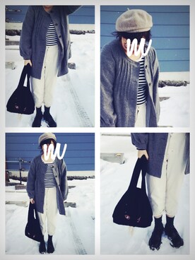 「Dr. Martens（ドクターマーチン）のDr.Martens (ドクターマーチン)/1461 3EYE GIBSON SHOES（その他シューズ）」を使った、moezouさん（レディース・159cm）の冬コーディネート