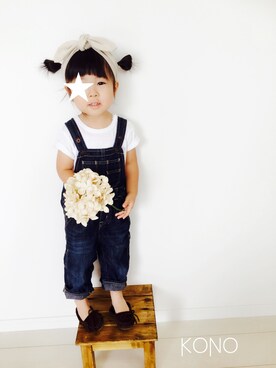 「handmade」｜「アイテム（モカシン/デッキシューズ）」を使った、konopi...さん（キッズ・90cm）の夏コーディネート