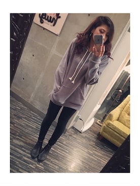 「フード」｜Aさん（レディース・165cm）の冬コーディネート