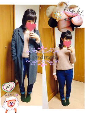 「あったかいんだから」｜「アイテム（ジャケット/アウター）」を使った、riiiin.aさん（レディース・158cm）の冬コーディネート