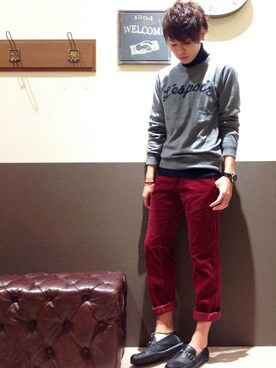 ikka HEAD OFFICE Men'sさん（メンズ・172cm）の秋コーディネート