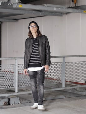 「shama（シャマ）のアイテム」を使った、yanagiyaさん（メンズ・173cm）の秋コーディネート