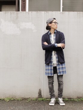 「SABLE CLUTCH（セーブルクラッチ）のアイテム」を使った、yanagiyaさん（メンズ・173cm）の秋コーディネート