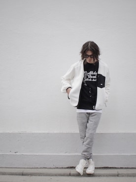 「BLUEY（ブルーイ）のアイテム」を使った、yanagiyaさん（メンズ・173cm）の冬コーディネート