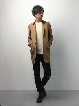 「SHAREEF（シャリーフ）のアイテム（ジャケット/アウター）」を使った、RENさん（メンズ・176cm）の冬コーディネート