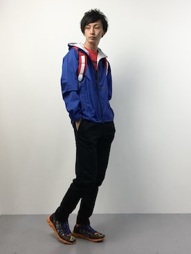 「The DUFFER of ST.GEORGE（ザダファーオブセントジョージ）のアイテム（ナイロンジャケット）」を使った、RENさん（メンズ・176cm）の春コーディネート