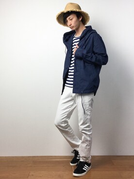 「INFIELDER DESIGN（インフィールダーデザイン）のアイテム（帽子）」を使った、RENさん（メンズ・176cm）の春コーディネート