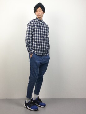 「mercibeaucoup,（メルシーボークー）のアイテム（パンツ）」を使った、RENさん（メンズ・176cm）の春コーディネート