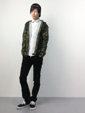 「ONE DAY KMC （ワンデイケーエムシー）のアイテム」を使った、RENさん（メンズ・176cm）の春コーディネート