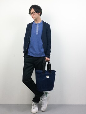 「AIGLE（エーグル）のアイテム（バッグ）」を使った、RENさん（メンズ・176cm）の春コーディネート