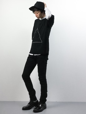 「SHAREEF（シャリーフ）のアイテム（パンツ）」を使った、RENさん（メンズ・176cm）の春コーディネート