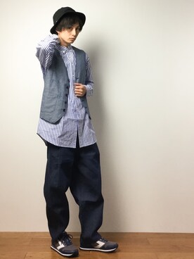 「SEVENDAYS=SUNDAY（セブンデイズサンデイ）のアイテム（シューズ）」を使った、RENさん（メンズ・176cm）の春コーディネート