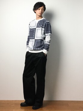 「knock through abstraction（ノックスルーアブストラクション）のアイテム」を使った、RENさん（メンズ・176cm）の春コーディネート