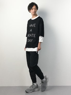「DETAILS（ディテールズ）のアイテム（パンツ）」を使った、RENさん（メンズ・176cm）の春コーディネート