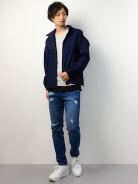 「MHL.（エムエイチエル）のアイテム（ジャケット/アウター）」を使った、RENさん（メンズ・176cm）の春コーディネート