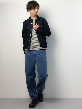 「OURET（オーレット）のアイテム（ブーツ）」を使った、RENさん（メンズ・176cm）の春コーディネート