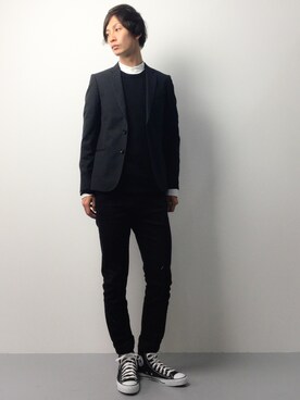 「CONVERSE（コンバース）のALL STAR HI（スニーカー）」を使った、RENさん（メンズ・176cm）の春コーディネート