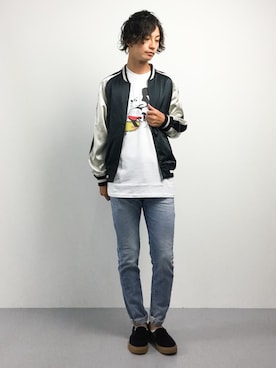 「ミッキー」｜「アイテム（ブルゾン）」を使った、RENさん（メンズ・176cm）の秋コーディネート