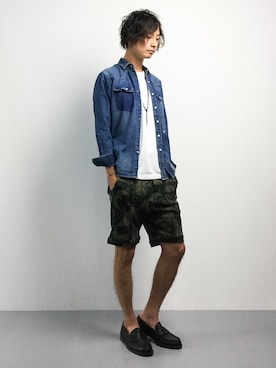 「TATRAS（タトラス）のアイテム（パンツ）」を使った、RENさん（メンズ・176cm）の夏コーディネート