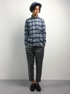 「chapter world（チャプターワールド）のアイテム（帽子）」を使った、RENさん（メンズ・176cm）の秋コーディネート